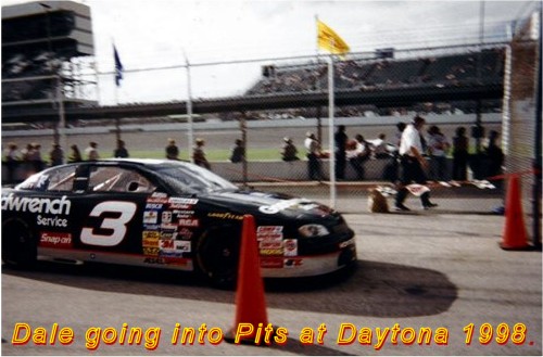 Dale going into Pits at Daytona